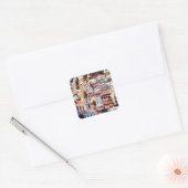 ldp POSITANO - stad - kerk Santa Maria Assunta - Vierkante Sticker (Envelop)