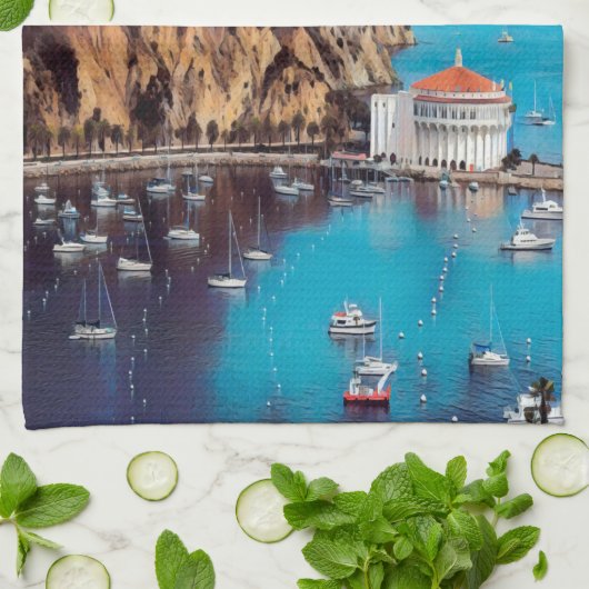 ldp SANTA CATALINA ISLAND - haven - Theedoek (Gevouwen)