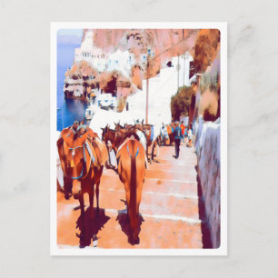 ldp SANTORINI - Donkey trail - Fira - Briefkaart