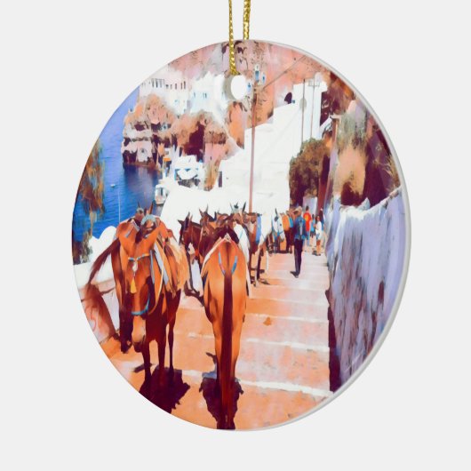 ldp SANTORINI - Donkey trail - Fira - Keramisch Ornament (Links)