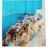 ldp SANTORINI - panorama - Douchegordijn (Voorkant)