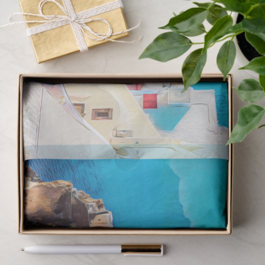 ldp SANTORINI - panorama - Tissuepapier (Geschenk)