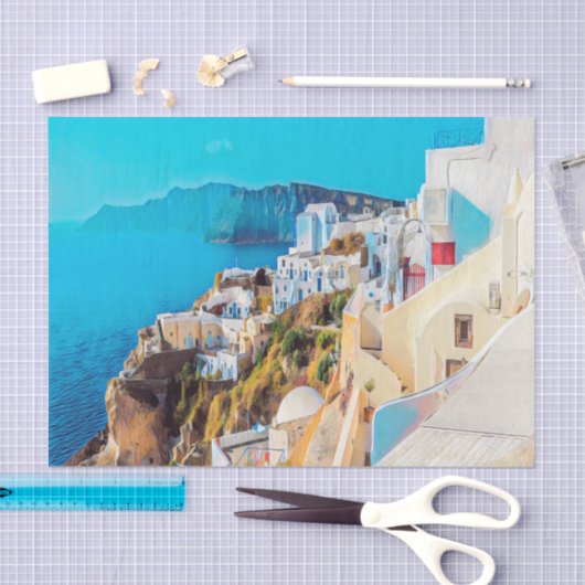 ldp SANTORINI - panorama - Tissuepapier (Craft)