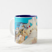 ldp SANTORINI - panorama - Tweekleurige Koffiemok (Voorkant links)