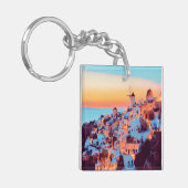 ldp SANTORINI - panorama - van nacht - Sleutelhanger (Voorkant Links)