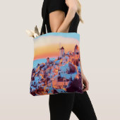 ldp SANTORINI - panorama - van nacht - Tote Bag (Dichtbij)