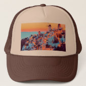 ldp SANTORINI - panorama - van nacht - Trucker Pet (Voorkant)
