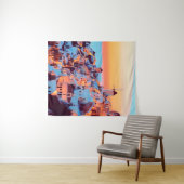 ldp SANTORINI - panorama - van nacht - Wandkleed (In Situ (horizontaal))