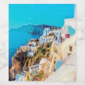 ldp SANTORINI - panorama - Wijn Etiket (Enkel label)