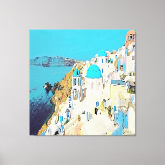 ldp SANTORINI - uitzicht - Canvas Afdruk (Voorkant)