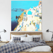 ldp SANTORINI - uitzicht - Canvas Afdruk (Insitu (Slaapkamer))