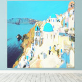 ldp SANTORINI - uitzicht - Canvas Afdruk (Insitu (Houten vloer))