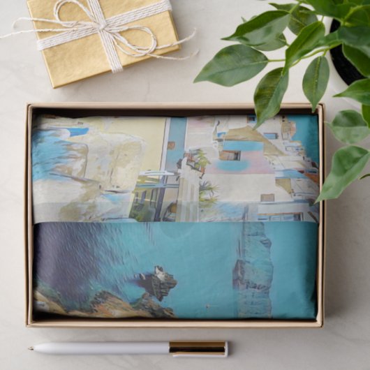 ldp SANTORINI - uitzicht - Tissuepapier (Geschenk)