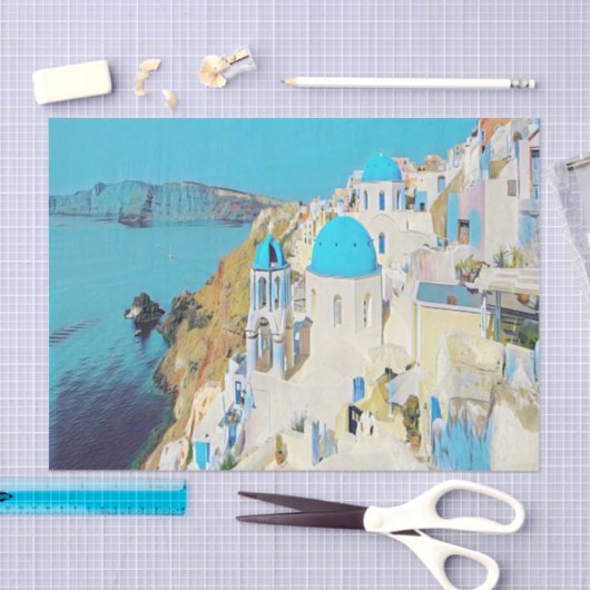 ldp SANTORINI - uitzicht - Tissuepapier (Craft)