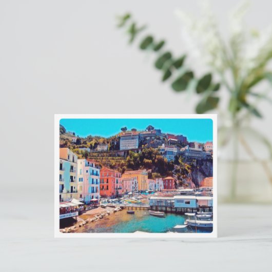 ldp SORRENTO - panorama - strand - Briefkaart (Staand voorkant)