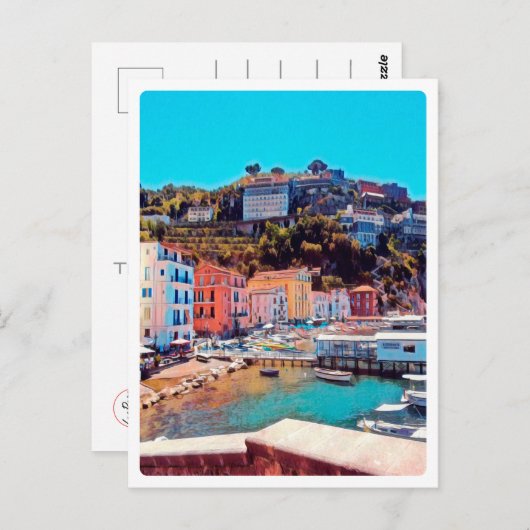 ldp SORRENTO - panorama - strand - Briefkaart (Voorkant / Achterkant)