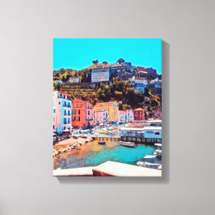 ldp SORRENTO - panorama - strand - Canvas Afdruk