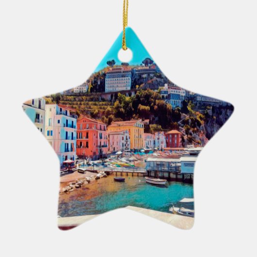 ldp SORRENTO - panorama - strand - Keramisch Ornament (Voorkant)