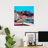 ldp SORRENTO - panorama - strand - Poster (Thuiskantoor)