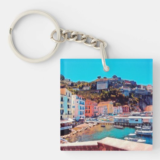 ldp SORRENTO - panorama - strand - Sleutelhanger (Voorkant)