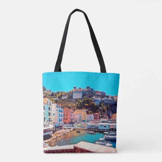 ldp SORRENTO - panorama - strand - Tote Bag (Achterkant)