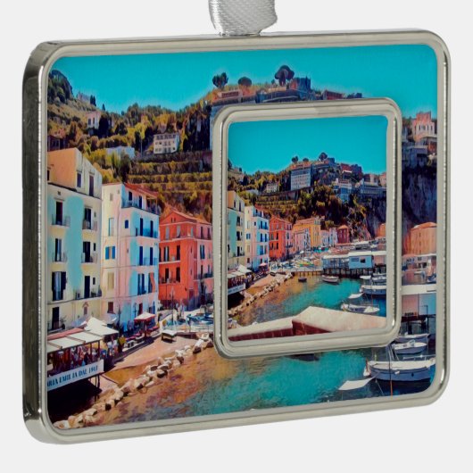 ldp SORRENTO - panorama - strand - Verzilverd Omlijst Ornament (Rechts)