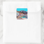 ldp SORRENTO - panorama - strand - Vierkante Sticker (Tas)