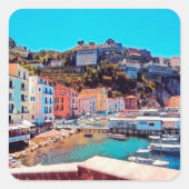 ldp SORRENTO - panorama - strand - Vierkante Sticker (Voorkant)