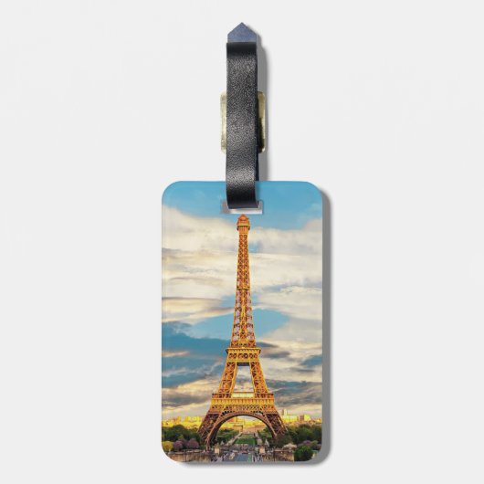 ldp TOUR EIFFEL - Parijs - uitzicht - Bagagelabel (Achterkant verticaal)
