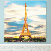 ldp TOUR EIFFEL - Parijs - uitzicht - Canvas Afdruk (Insitu (Houten vloer))