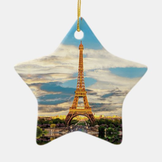 ldp TOUR EIFFEL - Parijs - uitzicht - Keramisch Ornament (Voorkant)