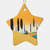 ldp TUSCANY - Toscaans platteland met bomen - Keramisch Ornament (Links)
