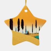 ldp TUSCANY - Toscaans platteland met bomen - Keramisch Ornament (Achterkant)