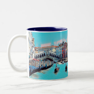 ldp VENICE - gondels - rialto - Tweekleurige Koffiemok