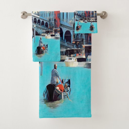 ldp VENICE - gondolas - rialto - Bad Handdoek (Insitu)