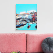 ldp VENICE - gondolas - rialto - Canvas Afdruk (Insitu (Woonkamer))