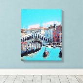 ldp VENICE - gondolas - rialto - Canvas Afdruk (Insitu (Houten vloer))