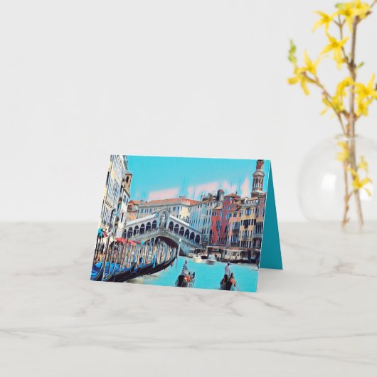 ldp VENICE - gondolas - rialto - Kaart (Gele Bloem)