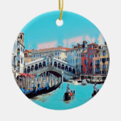 ldp VENICE - gondolas - rialto - Keramisch Ornament (Voorkant)