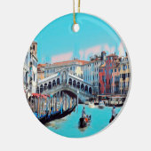 ldp VENICE - gondolas - rialto - Keramisch Ornament (Links)