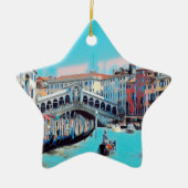 ldp VENICE - gondolas - rialto - Keramisch Ornament (Voorkant)
