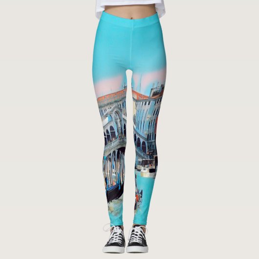 ldp VENICE - gondolas - rialto - Leggings (Voorkant)