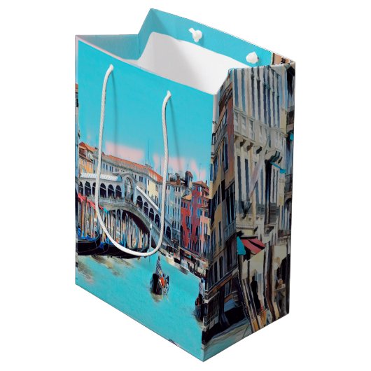 ldp VENICE - gondolas - rialto - Medium Cadeauzakje (Voorkant Gekanteld)