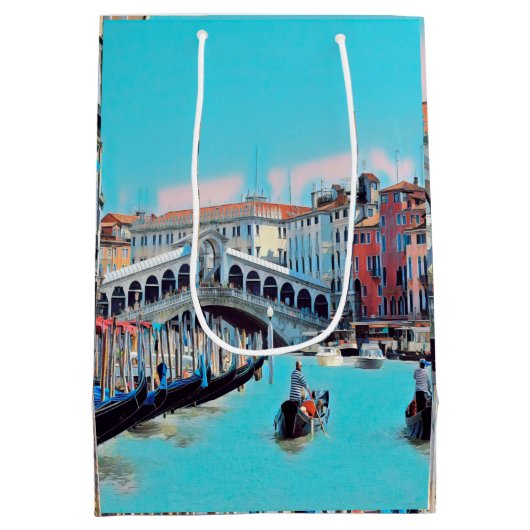 ldp VENICE - gondolas - rialto - Medium Cadeauzakje (Achterkant)