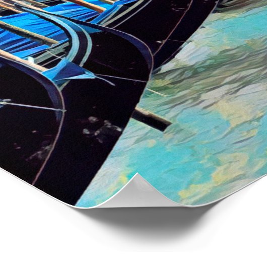 ldp VENICE - gondolas - rialto - Poster (Hoek)