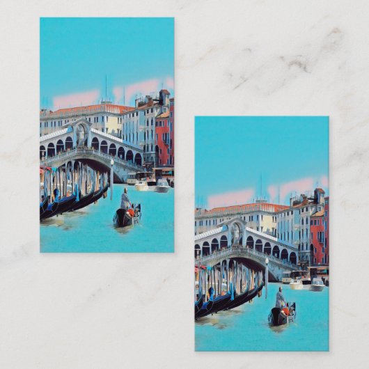 ldp VENICE - gondolas - rialto - Visitekaartje (Voorkant / Achterkant)