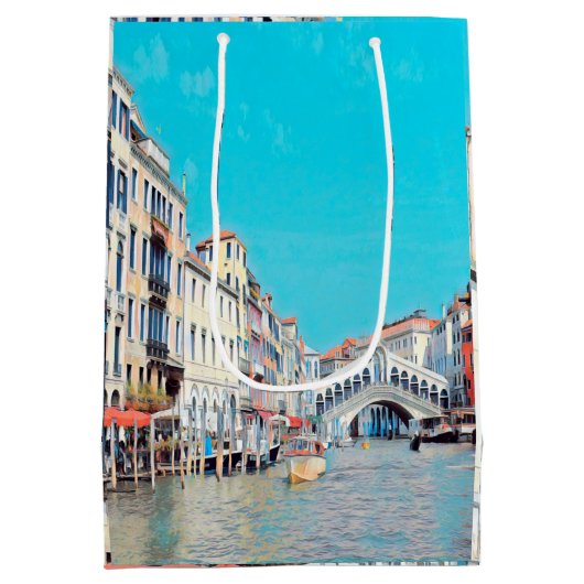 ldp VENICE - Grand Canal - strand van Rialto - Medium Cadeauzakje (Achterkant)