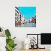 ldp VENICE - Grand Canal - strand van Rialto - Poster (Thuiskantoor)