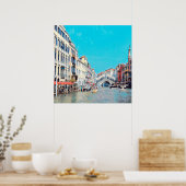 ldp VENICE - Grand Canal - strand van Rialto - Poster (Keuken)