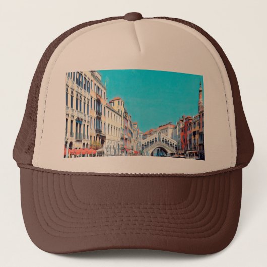ldp VENICE - Grand Canal - strand van Rialto - Trucker Pet (Voorkant)